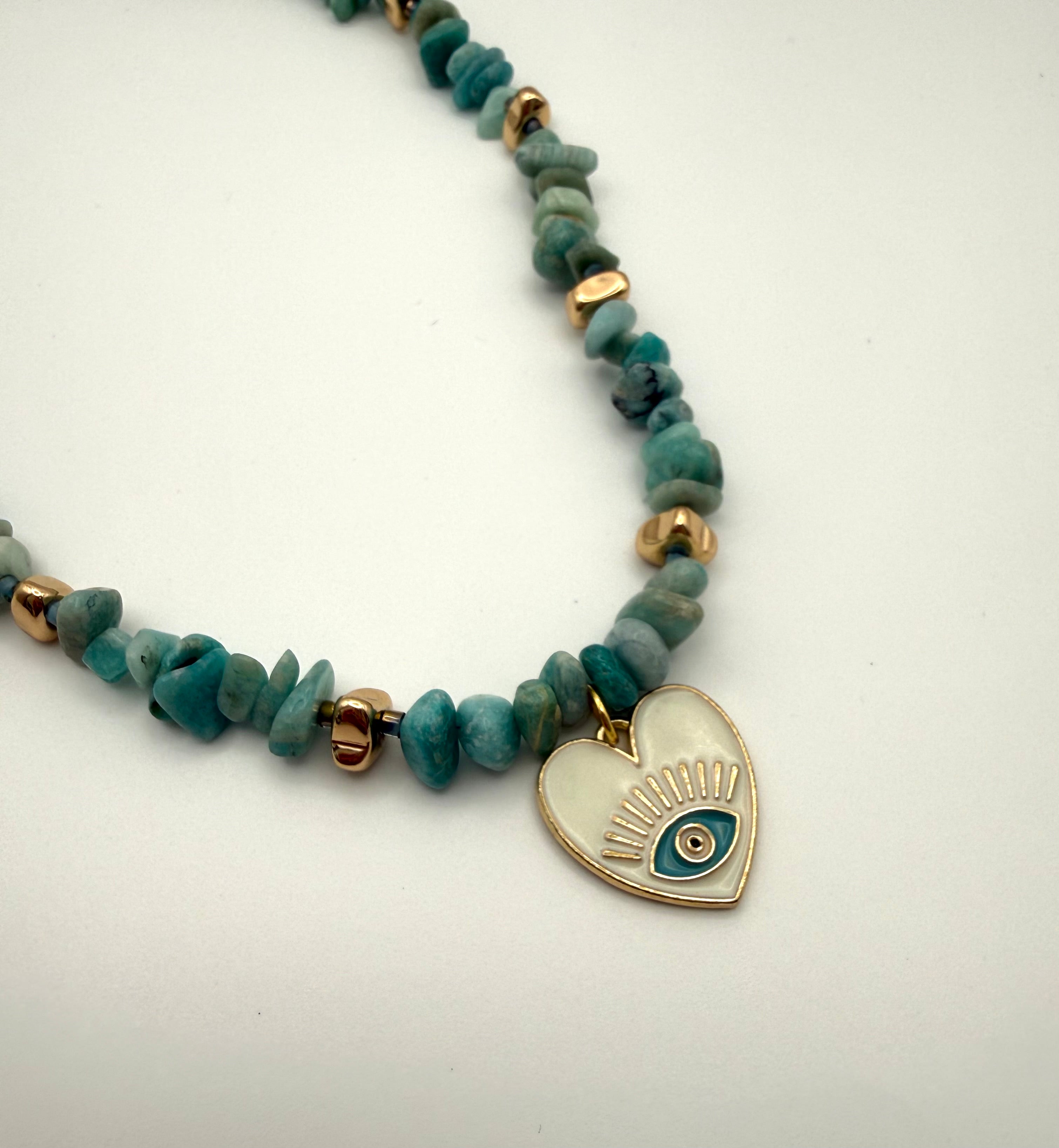 Blue Guardian Heart Kette