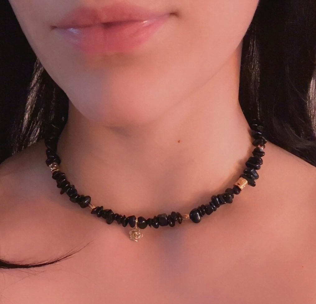 Black Rose Halskette