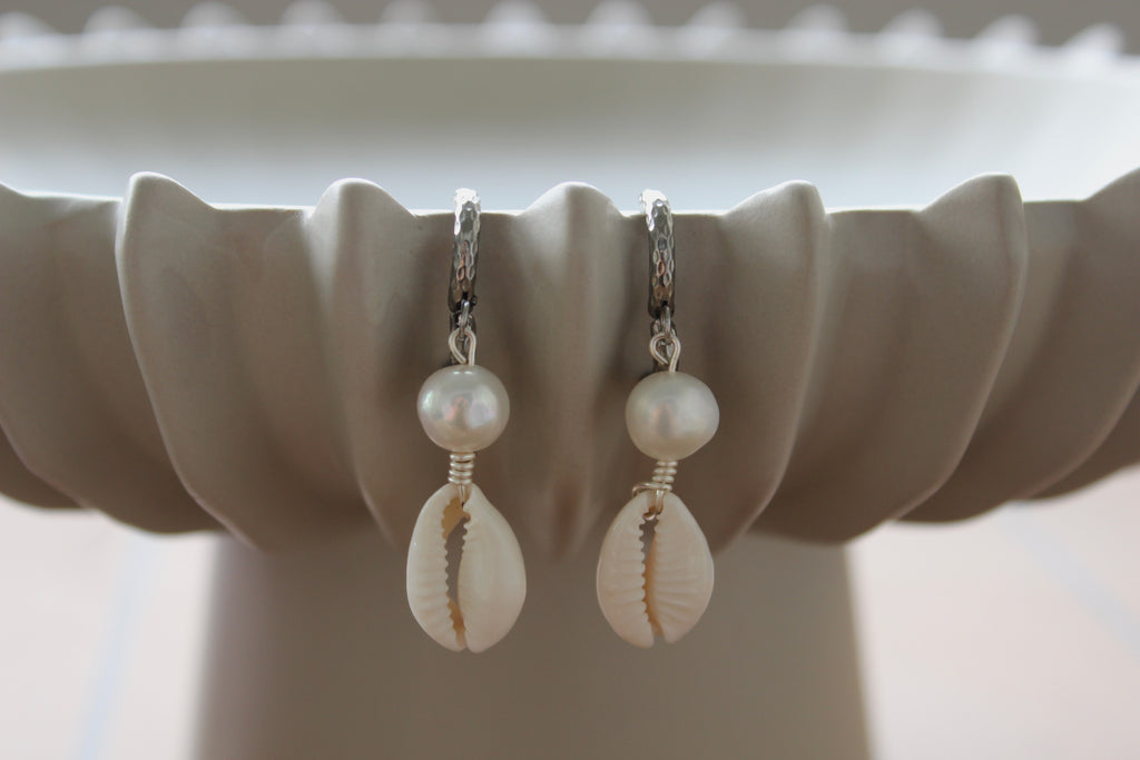 Silver Tide Hoops