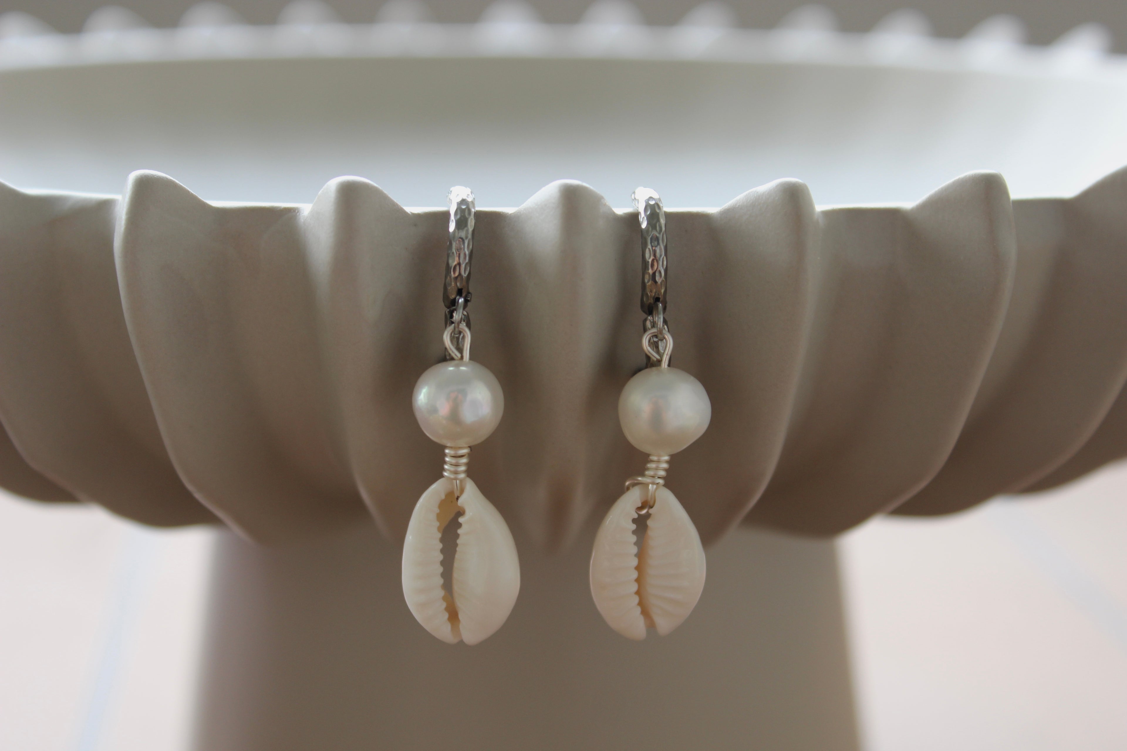 Silver Tide Hoops