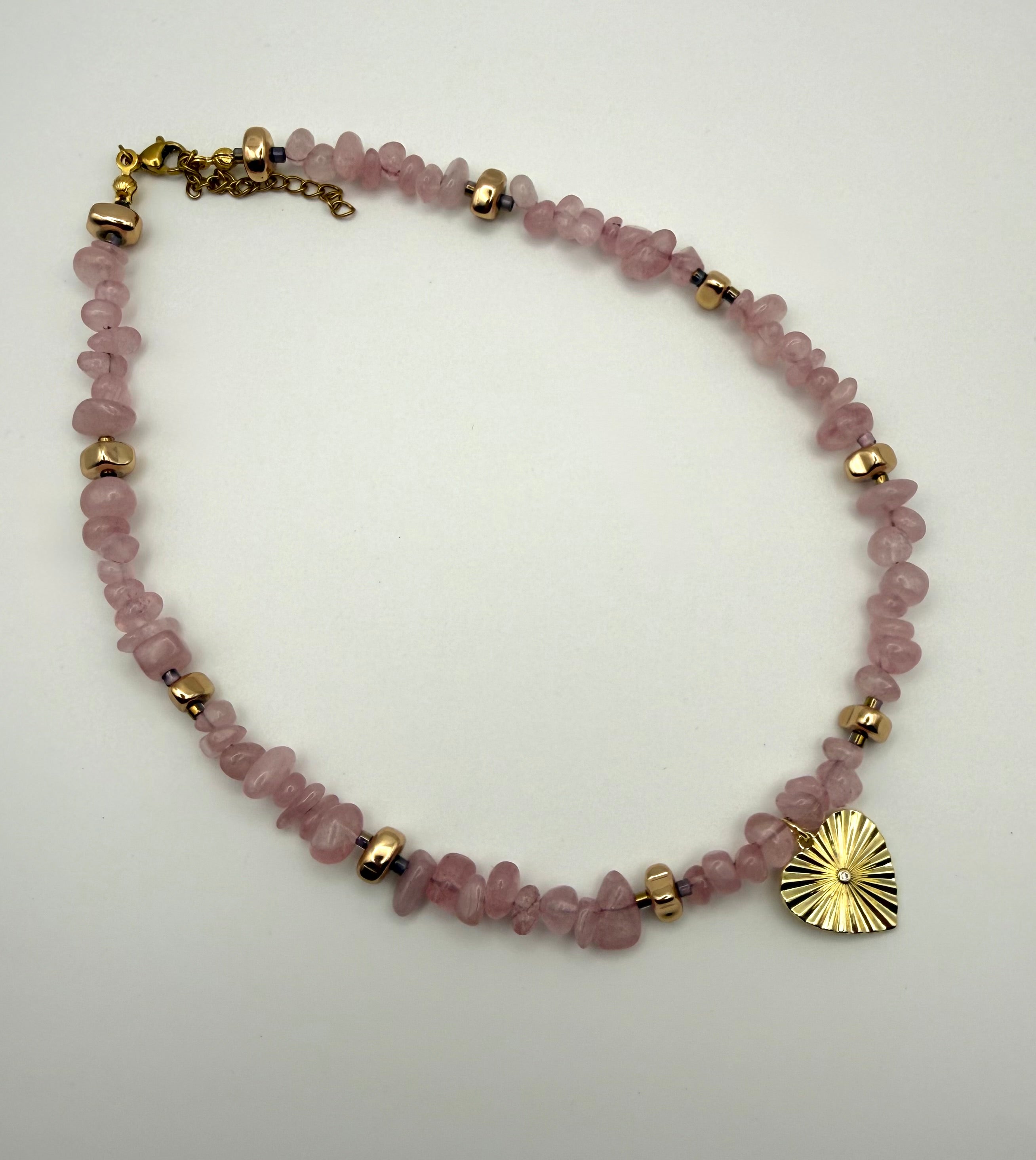 Golden Rose Heart Kette