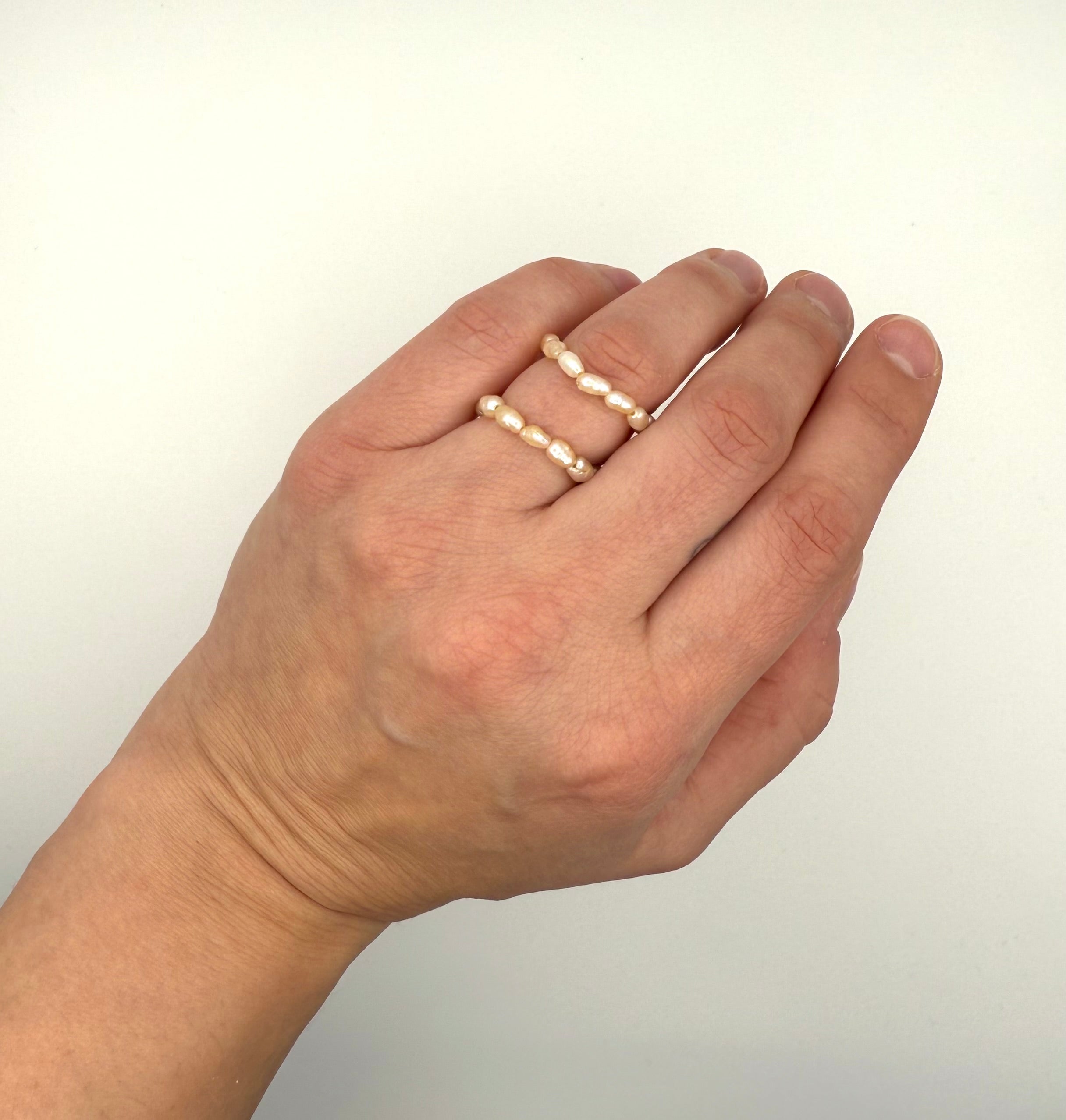 Blush Süßwasserperlenring